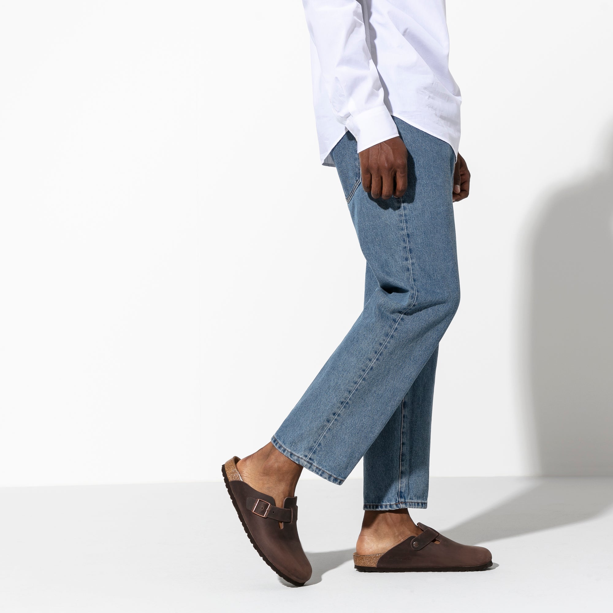 BIRKENSTOCK Boston Soft Footbed Oiled Leather Clogs in HABANA