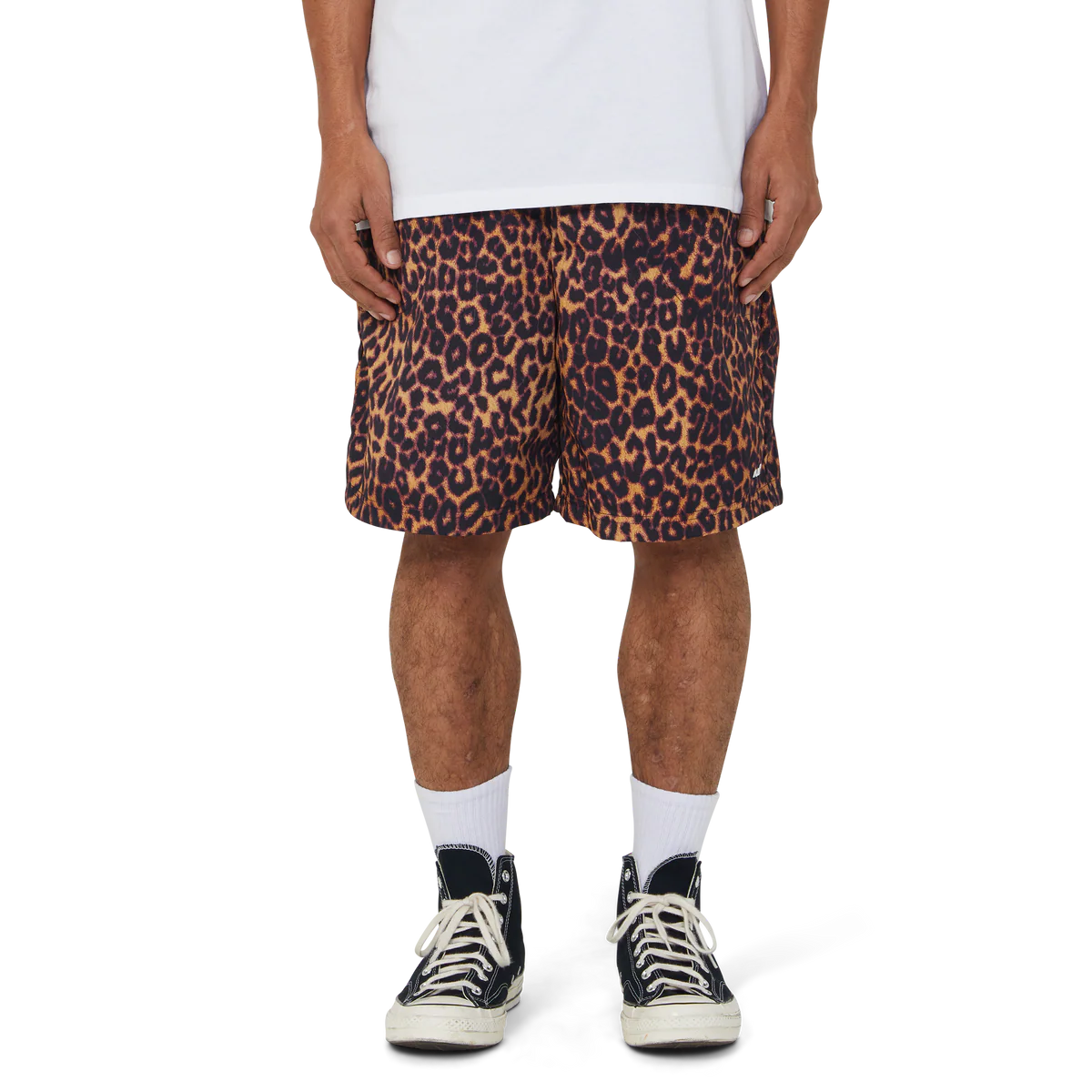 HUF 89 Printed Easy Shorts in BROWN