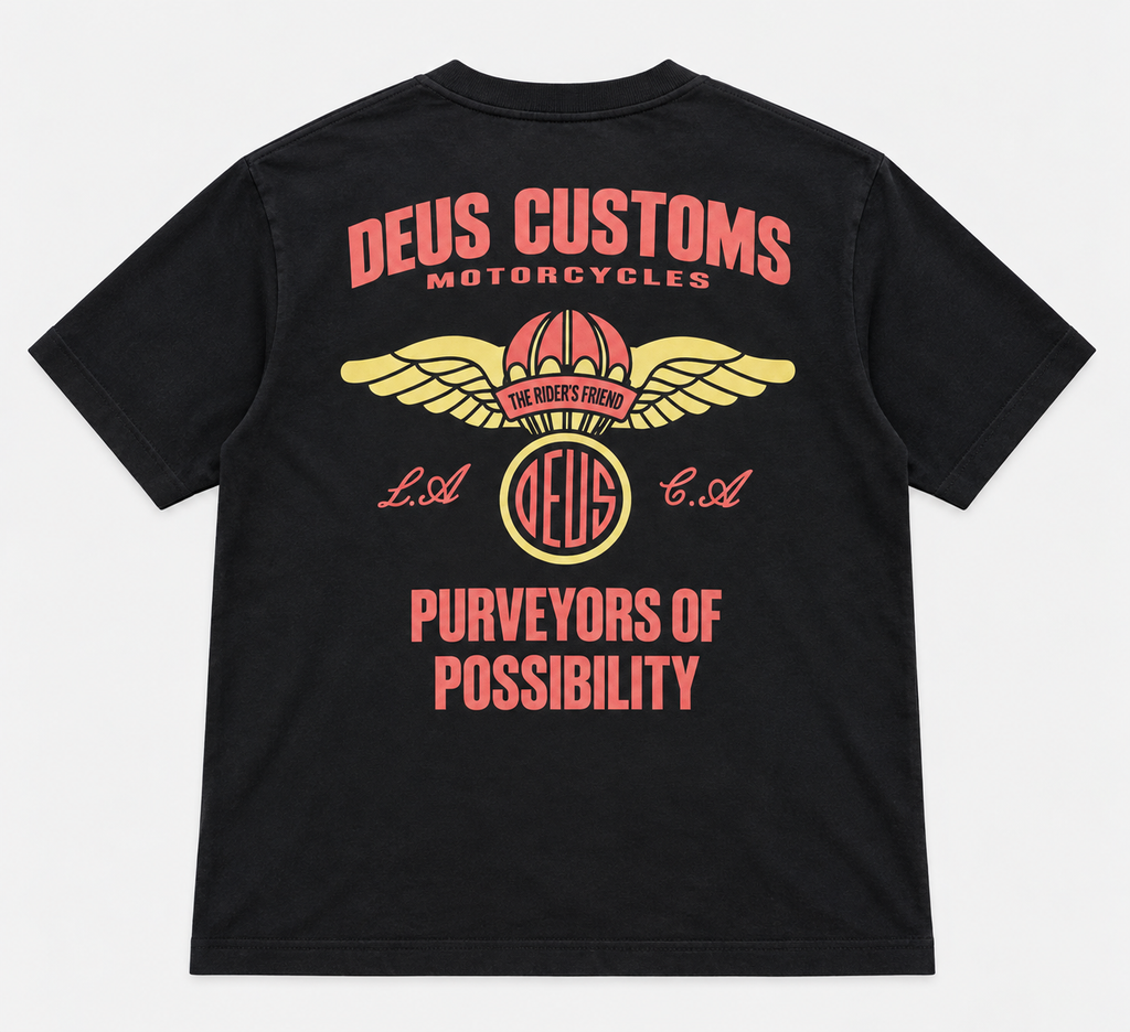 DEUS EX MACHINA Cutaway T-Shirt in Black
