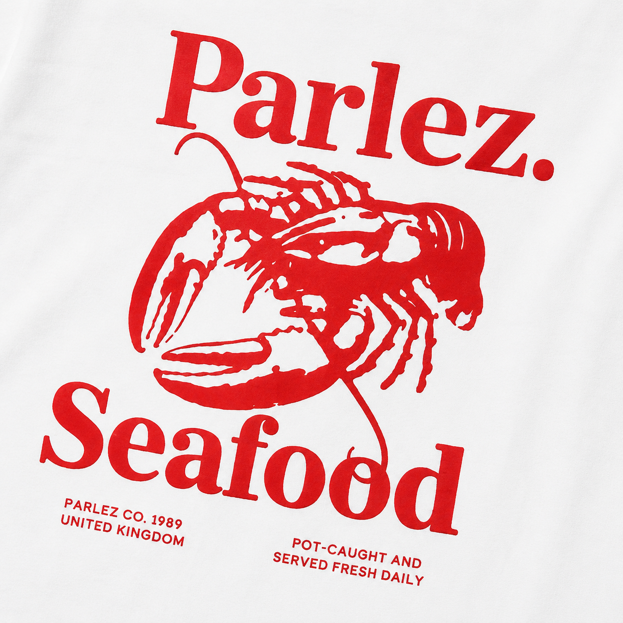 PARLEZ Slip Lobster T-Shirt in White