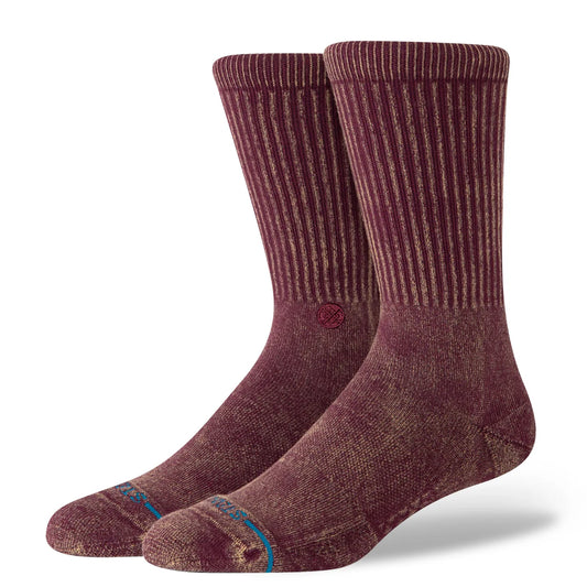 STANCE Icon Dyed Crew Socks in FIG