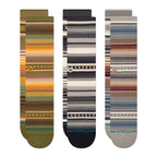 STANCE Curren 3 Pack Socks in GREEN