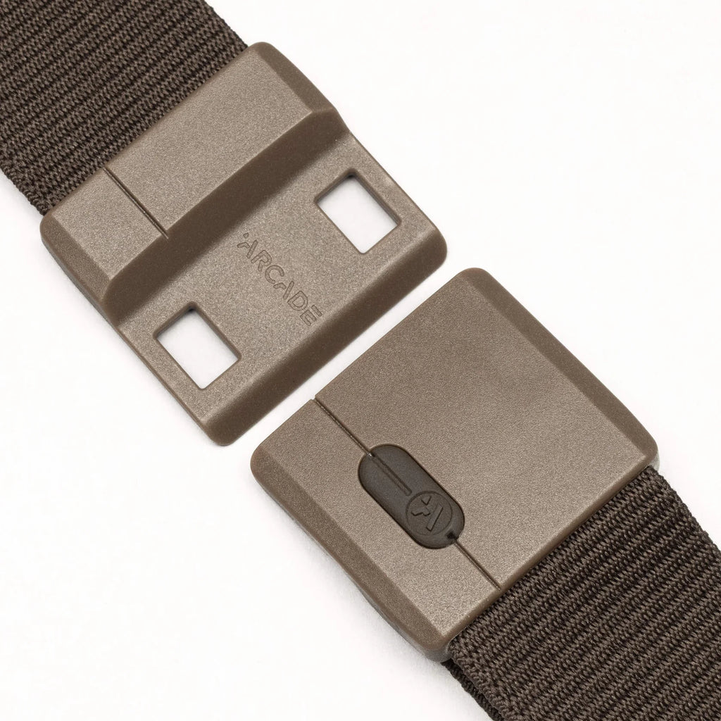 ARCADE BELTS Aero Adventure Belt with Magnetic Buckle in MEDIUM BROWN
