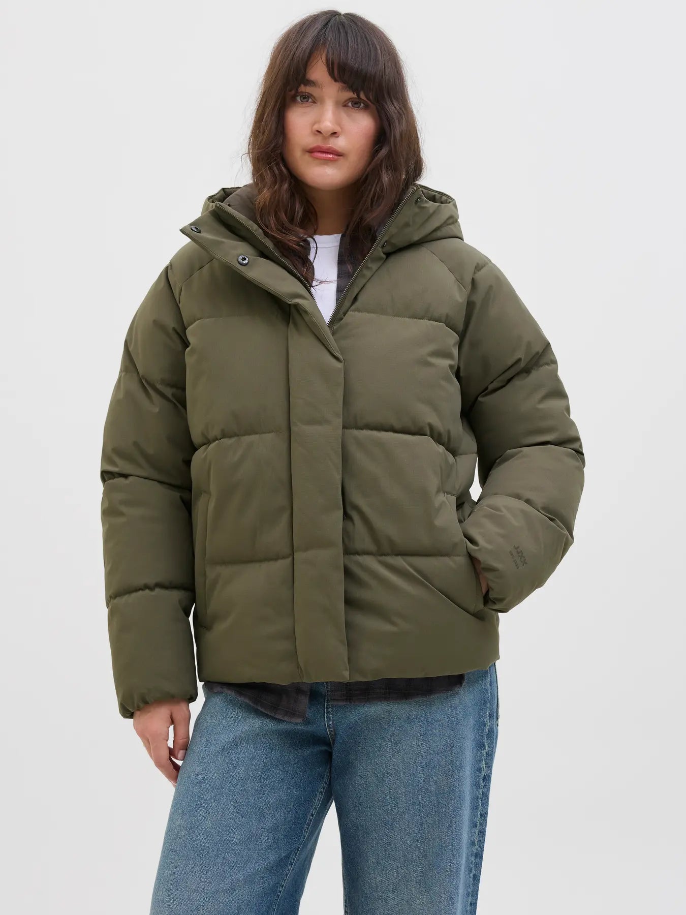 Womens JJXX Puffer Jacket in GREEN