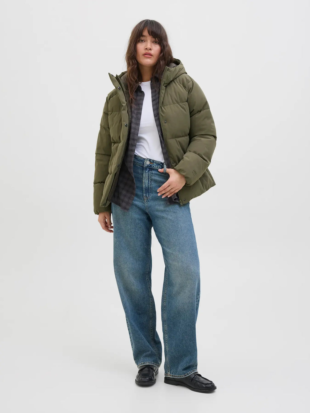 Womens JJXX Puffer Jacket in GREEN