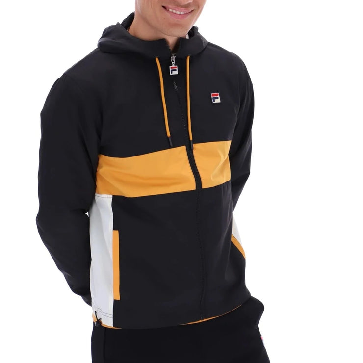 FILA Bianco Waterproof Anorak in BLACK, ORANGE & WHITE