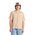 BRIXTON Bunker Slub Shirt in Italian Clay Stripe
