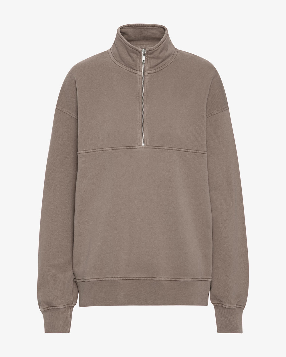 Womens COLORFUL STANDARD Organic Quarter Zip in FADED KHAKI