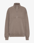 Womens COLORFUL STANDARD Organic Quarter Zip in FADED KHAKI