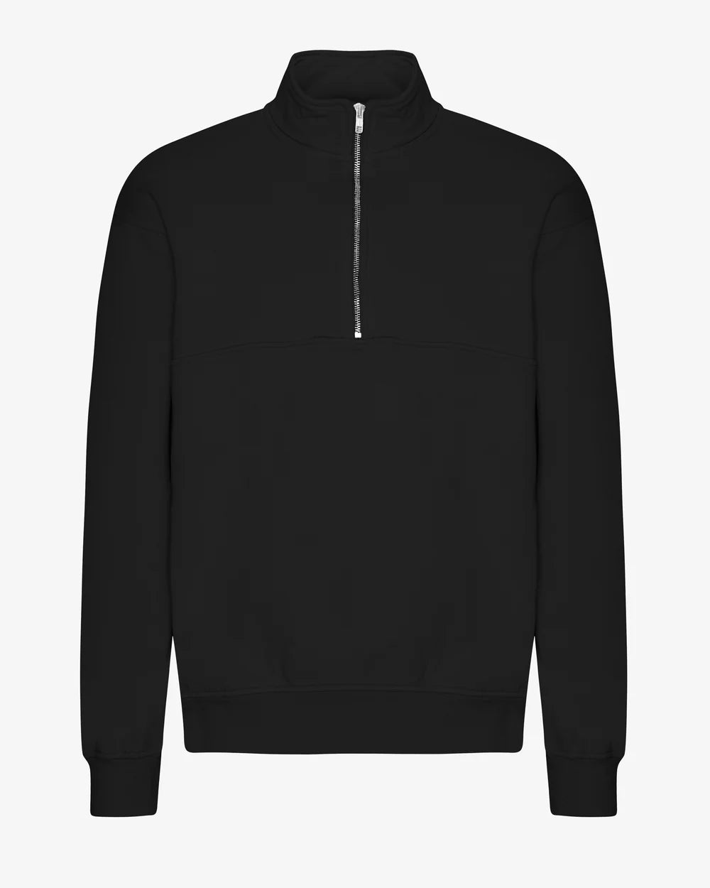 COLORFUL STANDARD Organic Quarter Zip in Deep Black