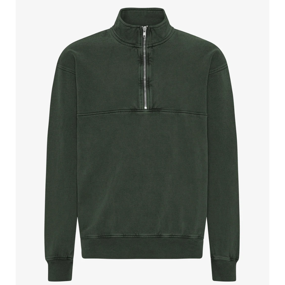 COLORFUL STANDARD Organic Quarter Zip in Midnight Forest