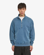 COLORFUL STANDARD Organic Quarter Zip in Faded Indigo