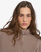 Womens COLORFUL STANDARD Organic Quarter Zip in FADED KHAKI