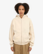 COLORFUL STANDARD Organic Oversized Zip Hoodie in Ivory White