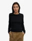 Womens COLORFUL STANDARD Rib Long Sleeve T-Shirt in Black