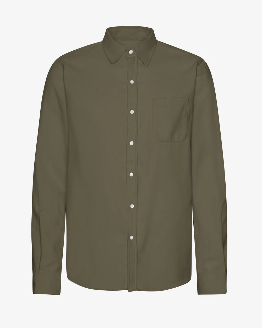 COLORFUL STANDARD Organic Flannel Shirt in DUSTY OLIVE