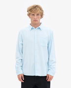 COLORFUL STANDARD Organic Flannel Shirt in POLAR BLUE