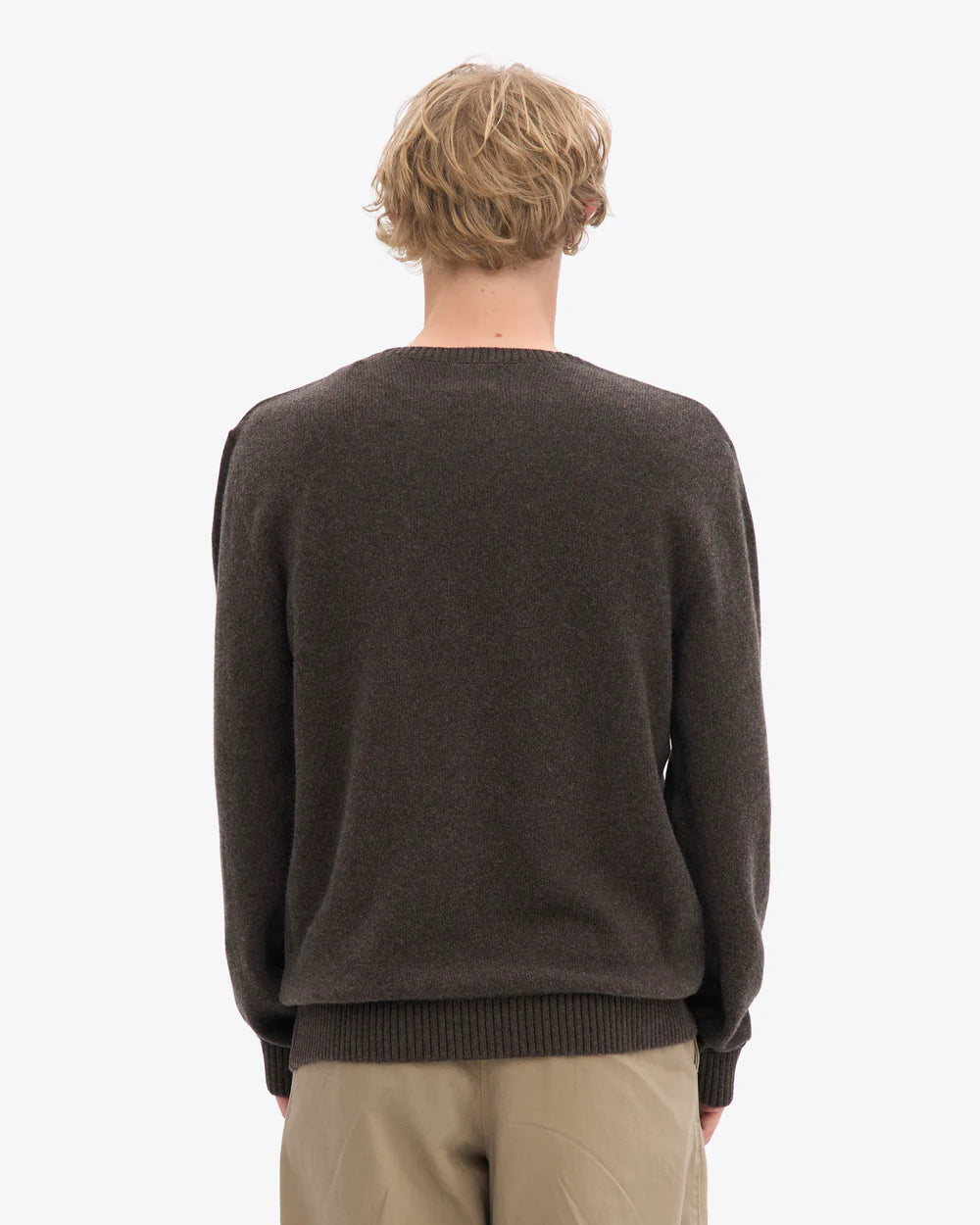 COLORFUL STANDARD Oversized Merino Wool Crew in COFFEE BROWN