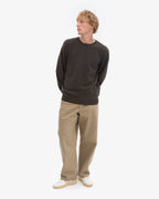 COLORFUL STANDARD Oversized Merino Wool Crew in COFFEE BROWN
