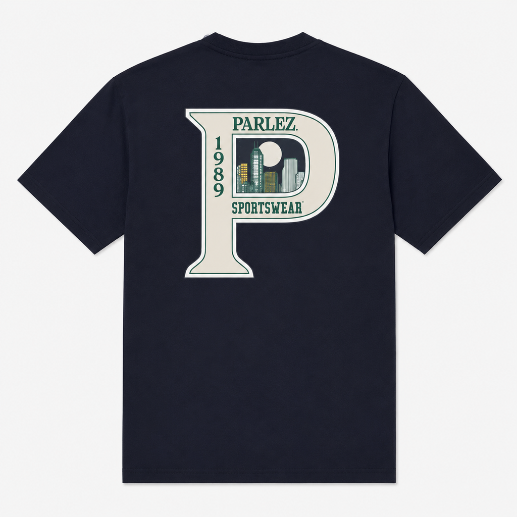 PARLEZ Clark T-Shirt in Navy