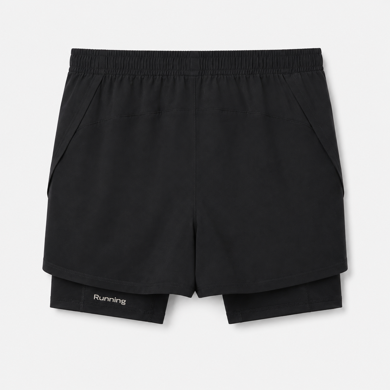 ACID RUNNING 2-in-1 Shorts in Black