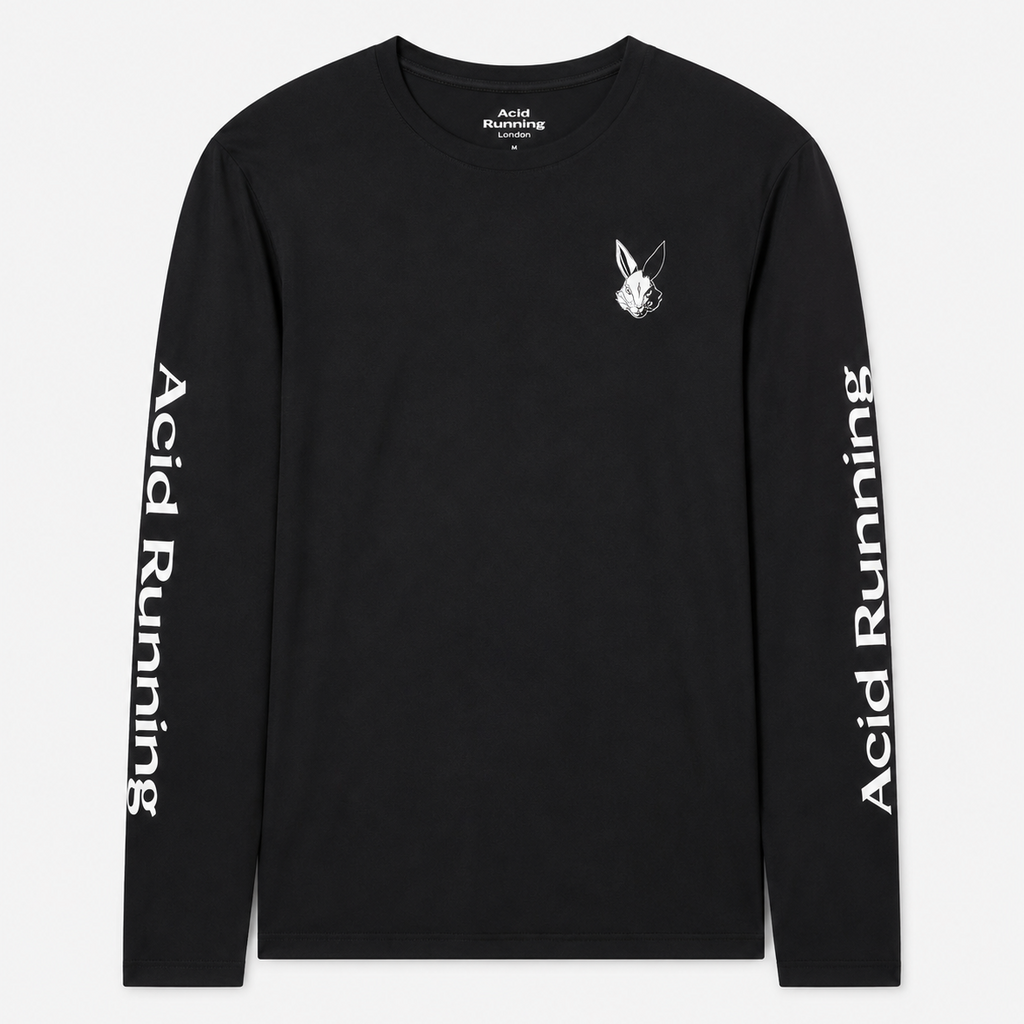 ACID RUNNING Long Sleeve T-Shirt in Black