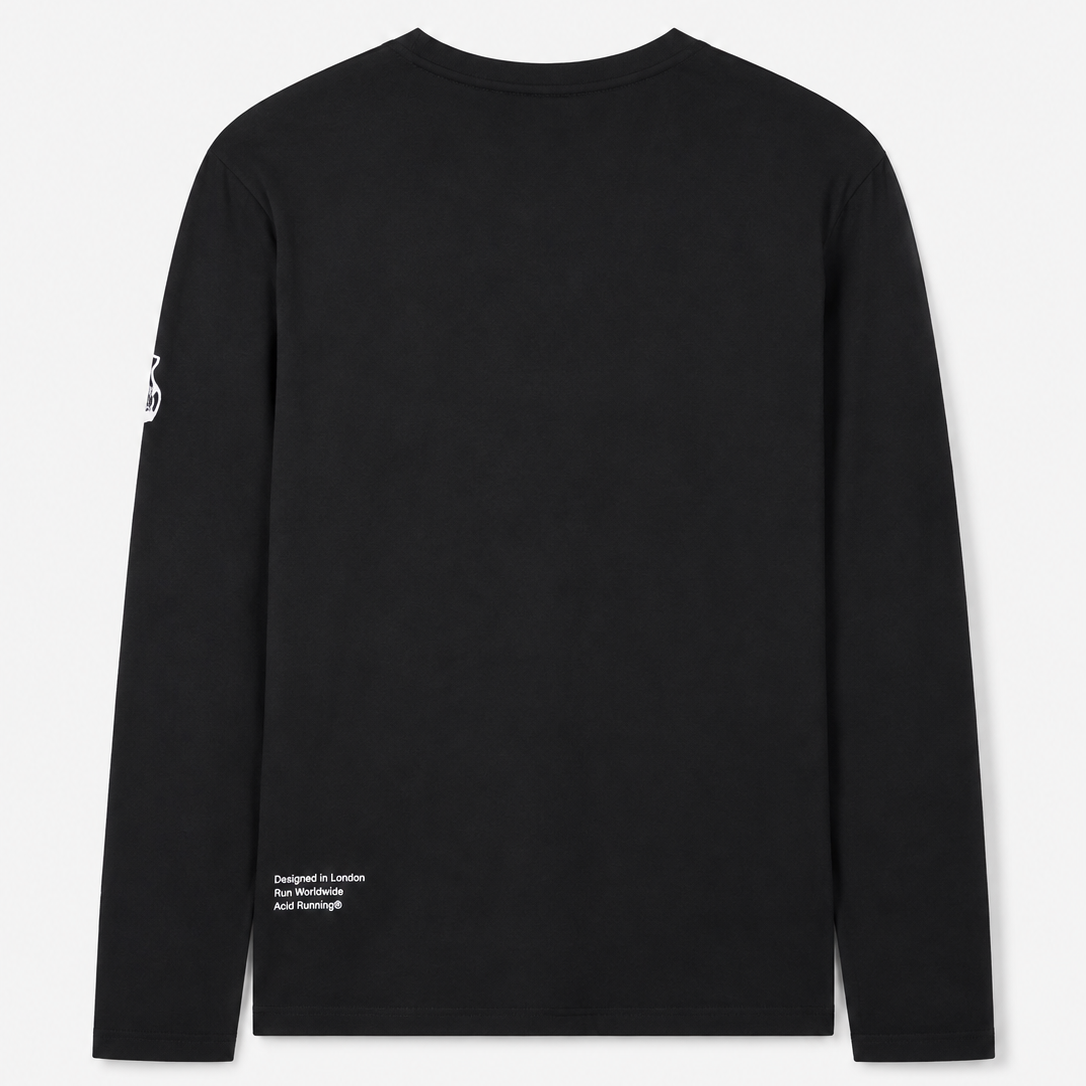 ACID RUNNING Long Sleeve T-Shirt in Black