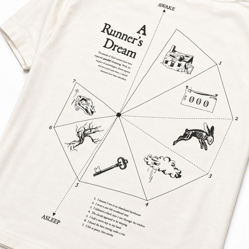 ACID RUNNING Runner's Dream T-Shirt in Bone