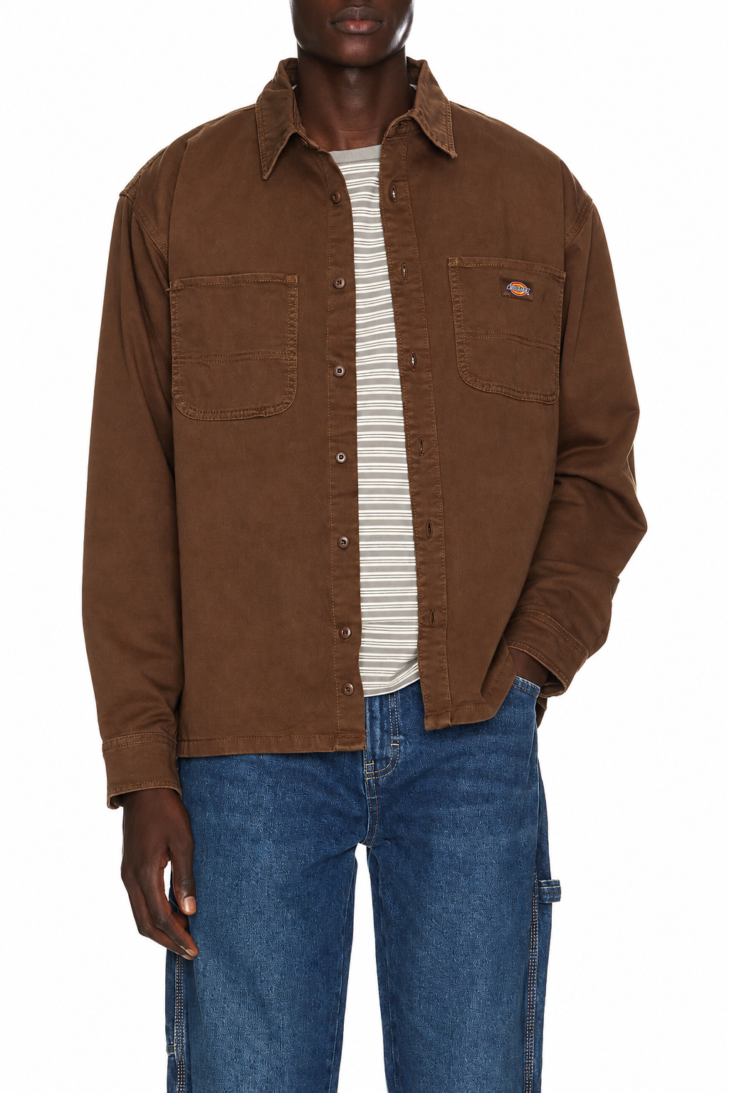 DICKIES 247 Work Shirt in Timber Brown