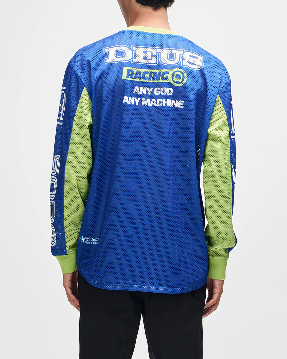 DEUS EX MACHINA Step Out Moto Jersey in Blue