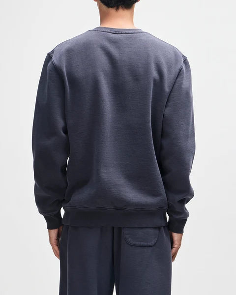 DEUS EX MACHINA Shield Garment Dyed Sweatshirt in Black