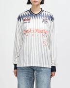 Womens DEUS EX MACHINA Arrii Moto Jersey in FLAME WHISPER WHITE