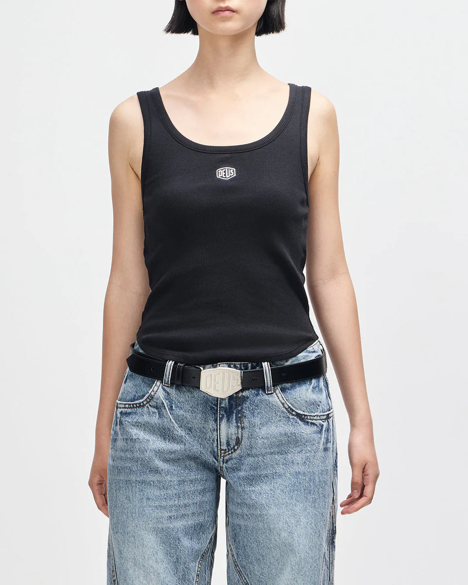 Womens DEUS EX MACHINA June Shield Tank in BLACK