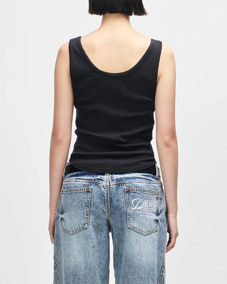 Womens DEUS EX MACHINA June Shield Tank in BLACK