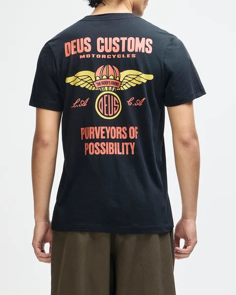 DEUS EX MACHINA Cutaway T-Shirt in Black