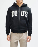 DEUS EX MACHINA Victory Lap Zip Hoodie in Black