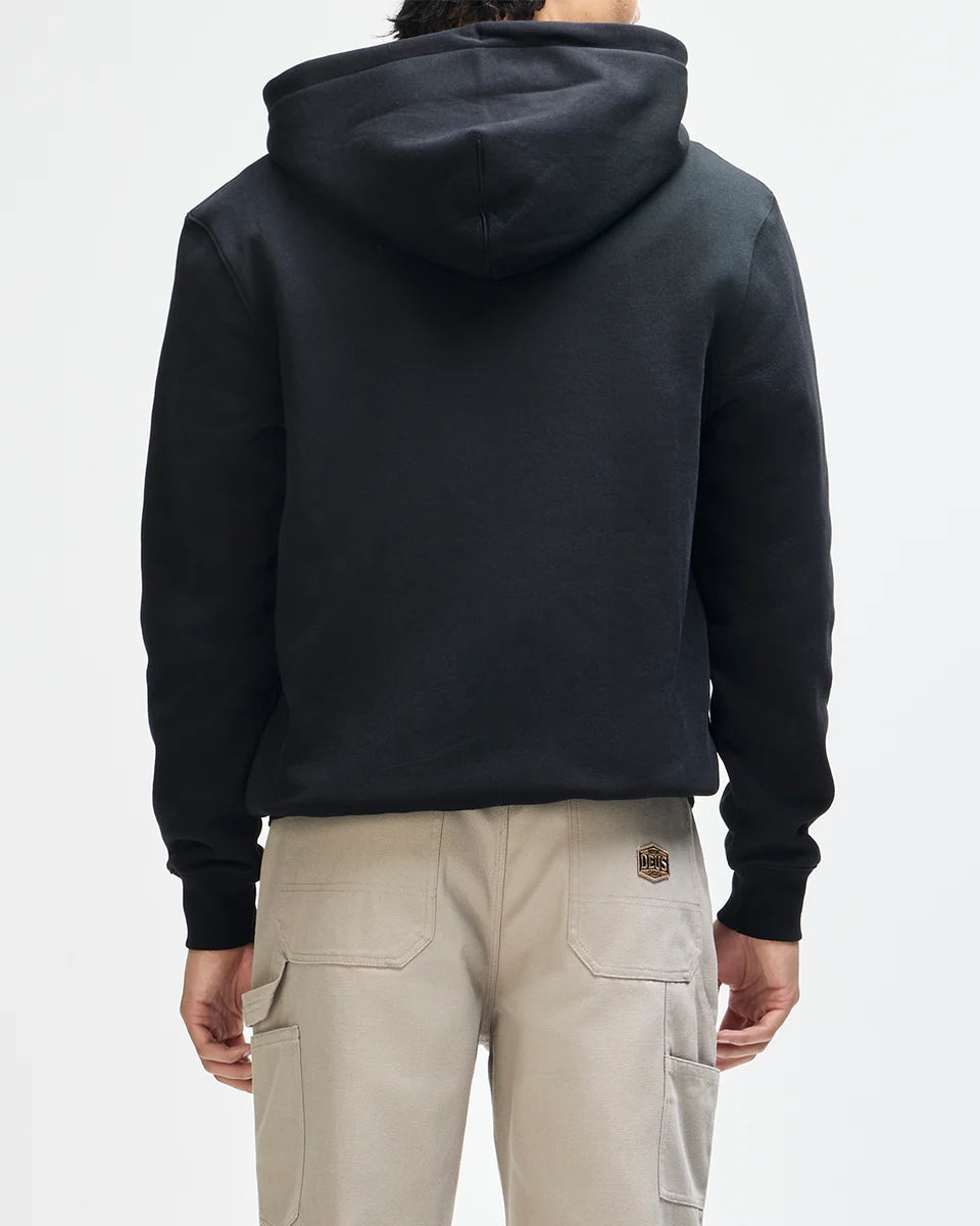 DEUS EX MACHINA Victory Lap Zip Hoodie in Black
