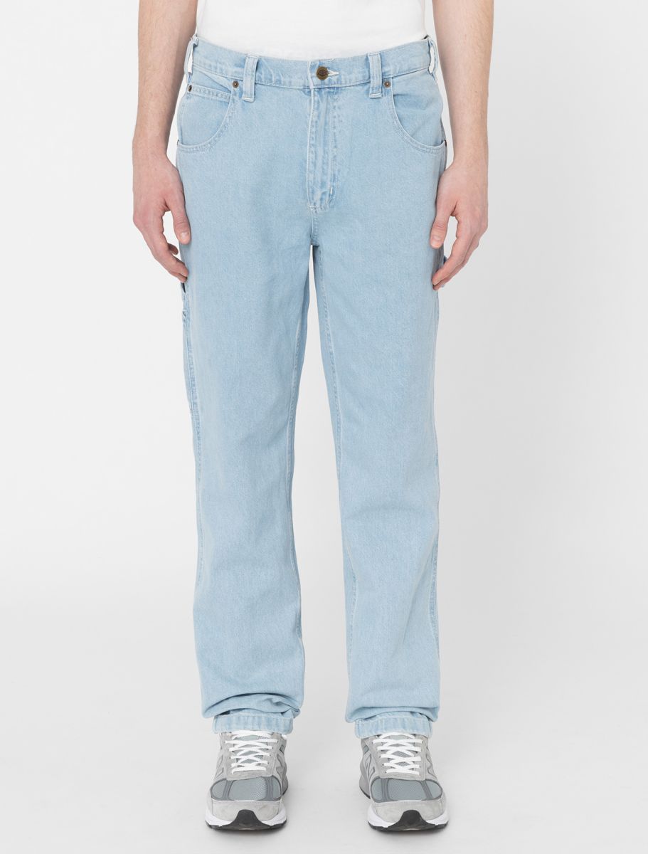 DICKIES Garyville Straight Fit Denim Pants in VINTAGE BLUE