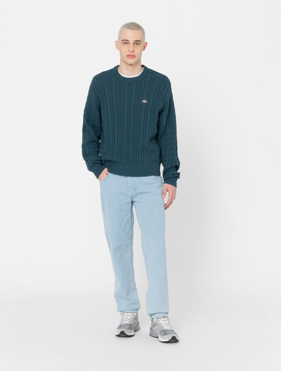 DICKIES Garyville Straight Fit Denim Pants in VINTAGE BLUE