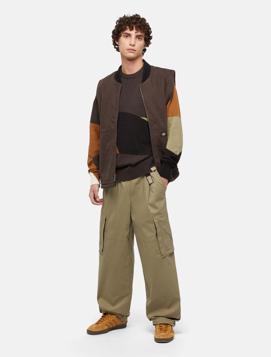 DICKIES Flight Double Knee Trousers in GREEN