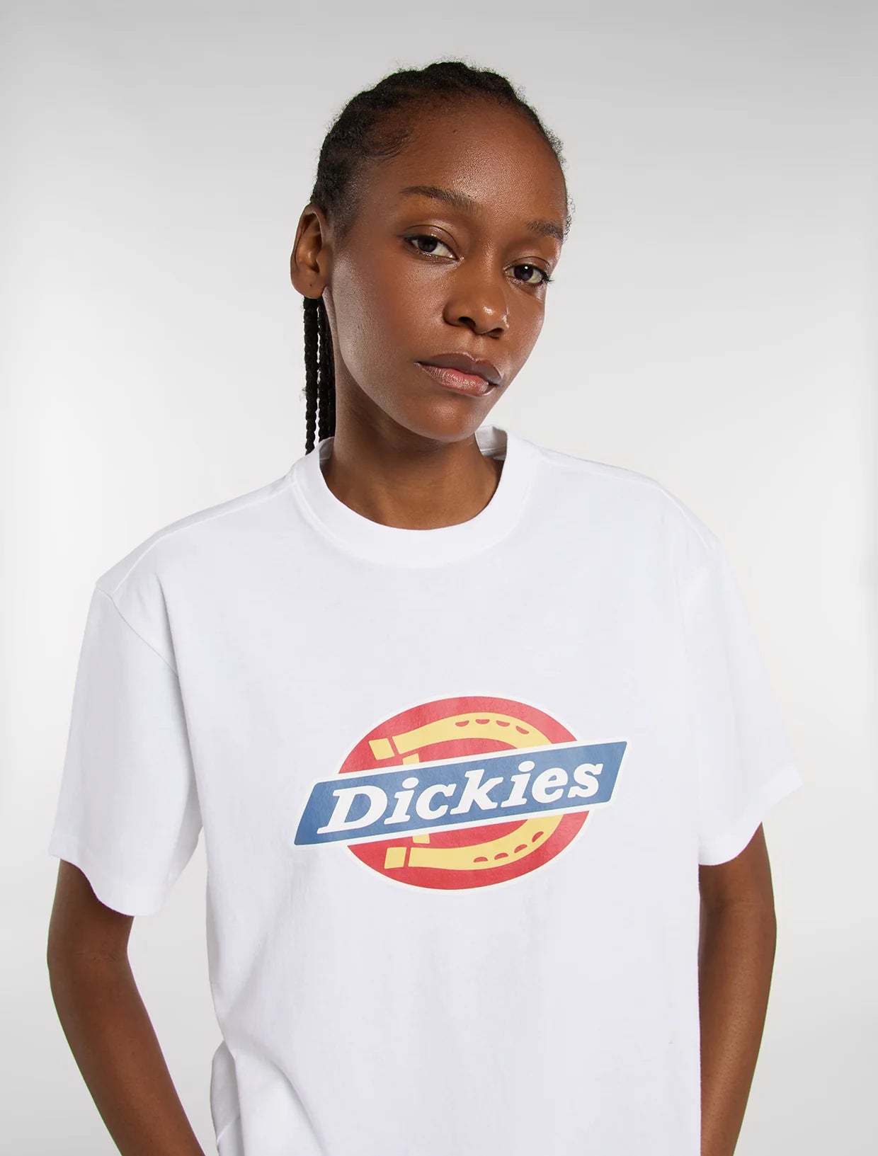 Womens DICKIES Icon Midweight T-Shirt in WHITE