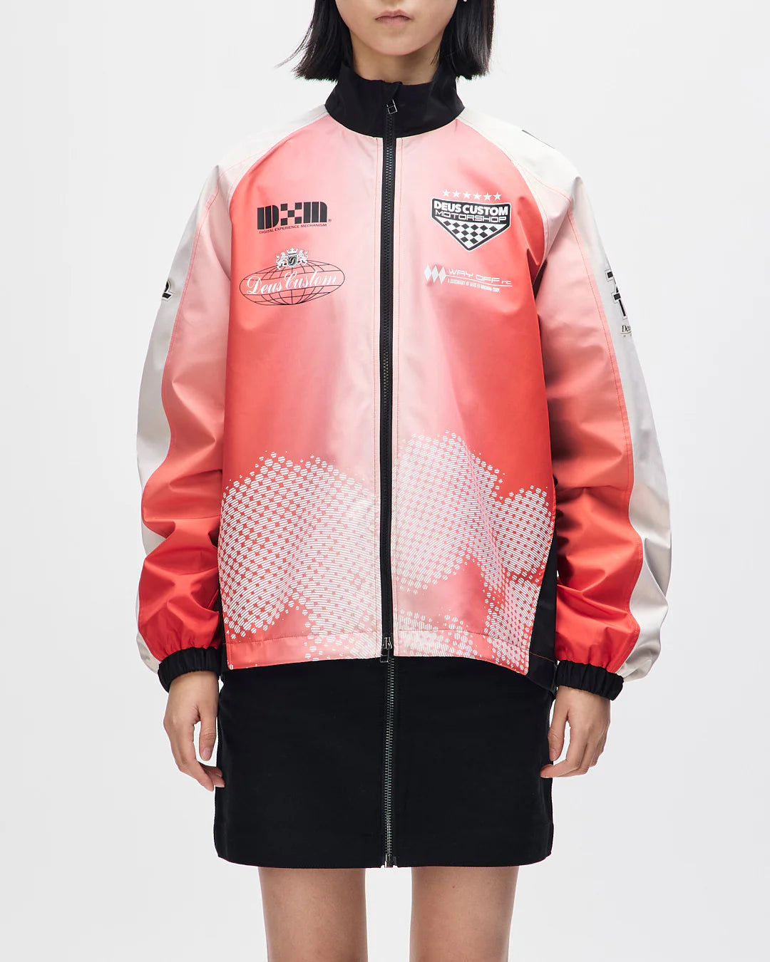 Womens DEUS EX MACHINA Memorial Day Run Jacket in POINSETTIA RED