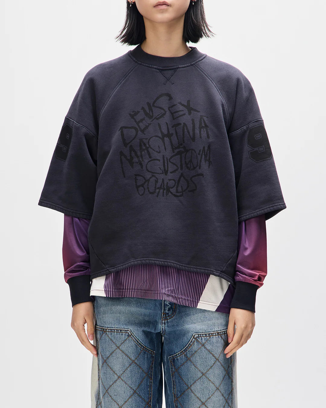 Womens DEUS EX MACHINA New Mexico Fleece Sweatshirt in ANTHRACITE