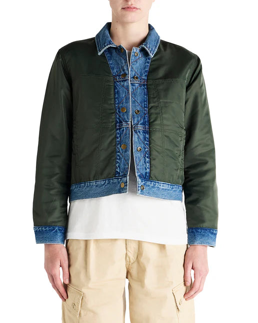 Womens DEUS EX MACHINA Marla Reversible Jacket in DENIM