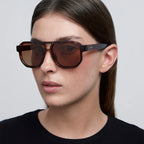 MELLER Seba Aviator Style Sunglasses in TIGRIS BROWN