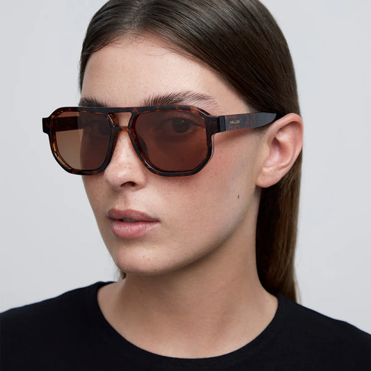 MELLER Seba Aviator Style Sunglasses in TIGRIS BROWN