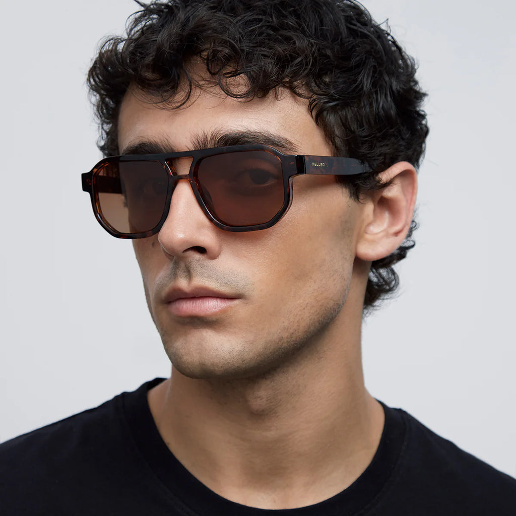 MELLER Seba Aviator Style Sunglasses in TIGRIS BROWN