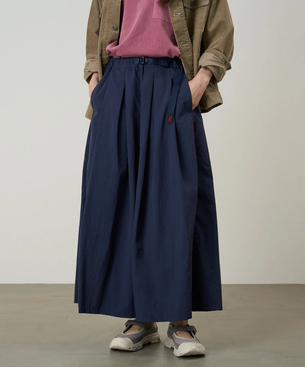 Womens GRAMICCI Nylon Flare Pant in BRITISH NAVY