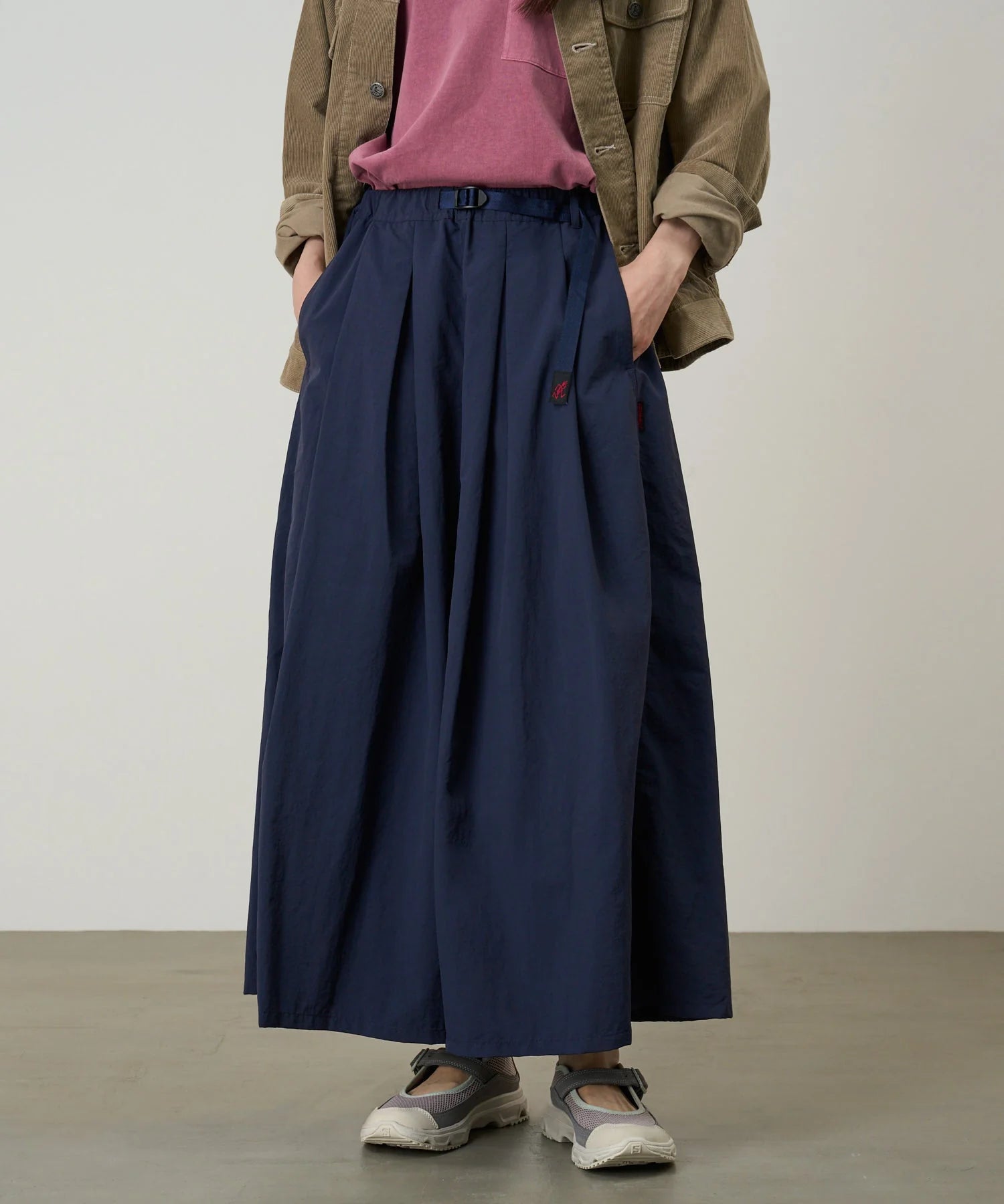 Womens GRAMICCI Nylon Flare Pant in BRITISH NAVY