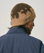GRAMICCI Mohair Splatter Beanie in Taupe